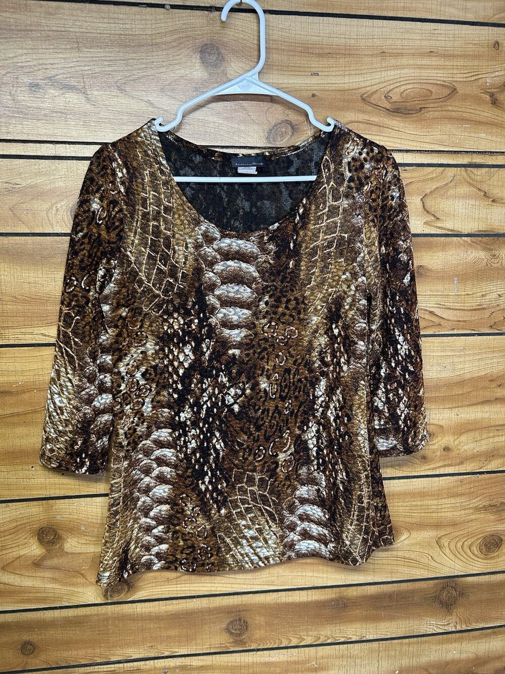 Vintage Y2K Britney Black Snake Print Top Size Medium 2000s Grunge Goth